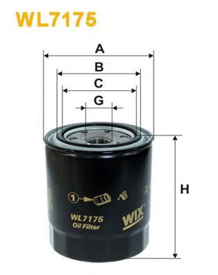 WIX FILTERS wl7175 -  Фильтр масляный двигателя
